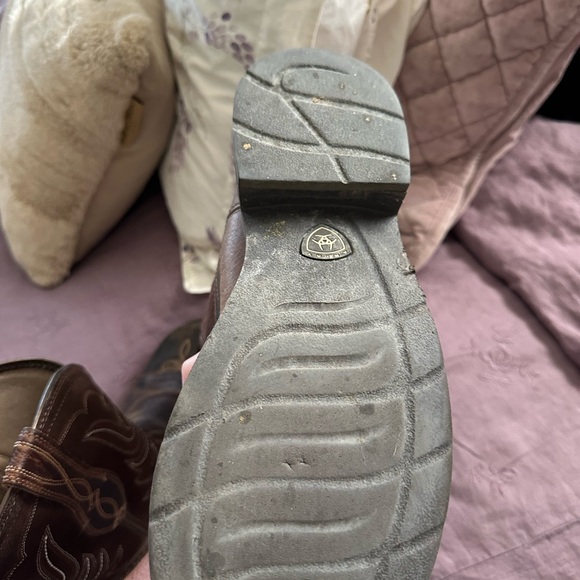 Ariat Fatbaby Brown Leather Cowboy Boots - Picture 5 of 6